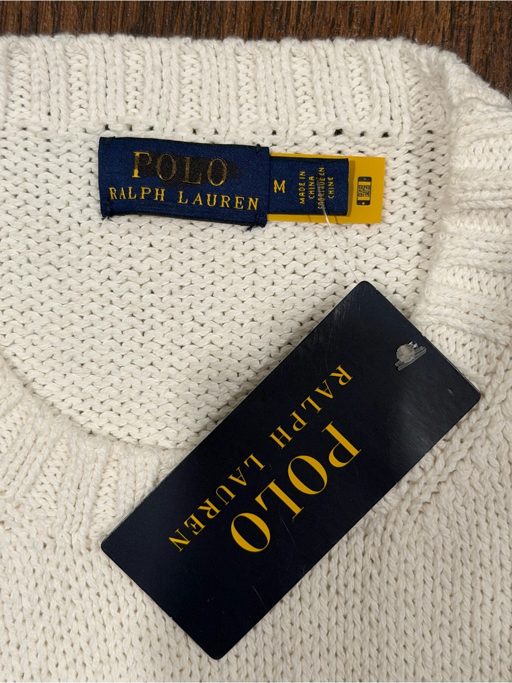 Polo Ralph Lauren white crochet American flag sweater size M - Picture 12 of 16